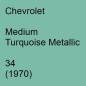 Preview: Chevrolet, Medium Turquoise Metallic, 34 (1970).